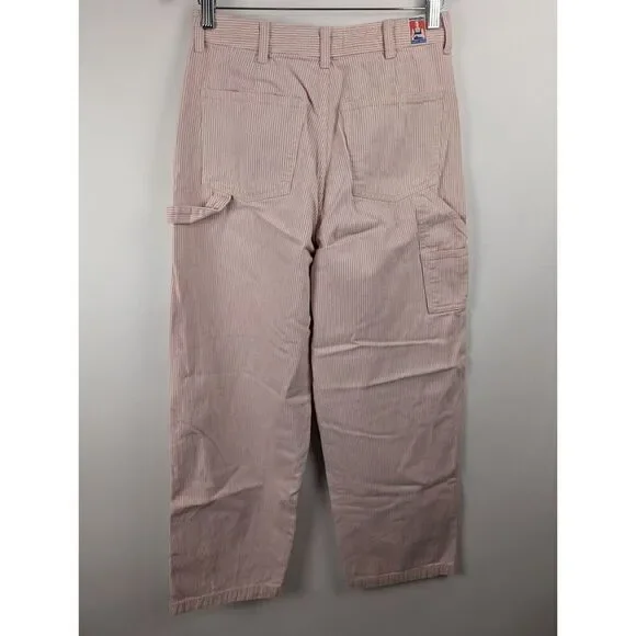 Wrangler Pants Womens 29X31 Pink Stripe Casey Jones Wide Leg Painter Pants - Picture 5 of 11